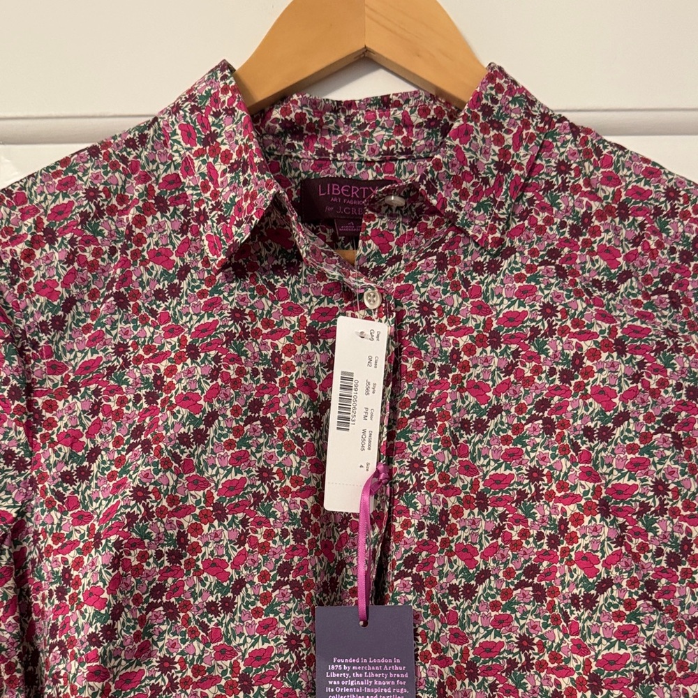 NWT J.Crew / Liberty Women's Floral Button Down Shirt